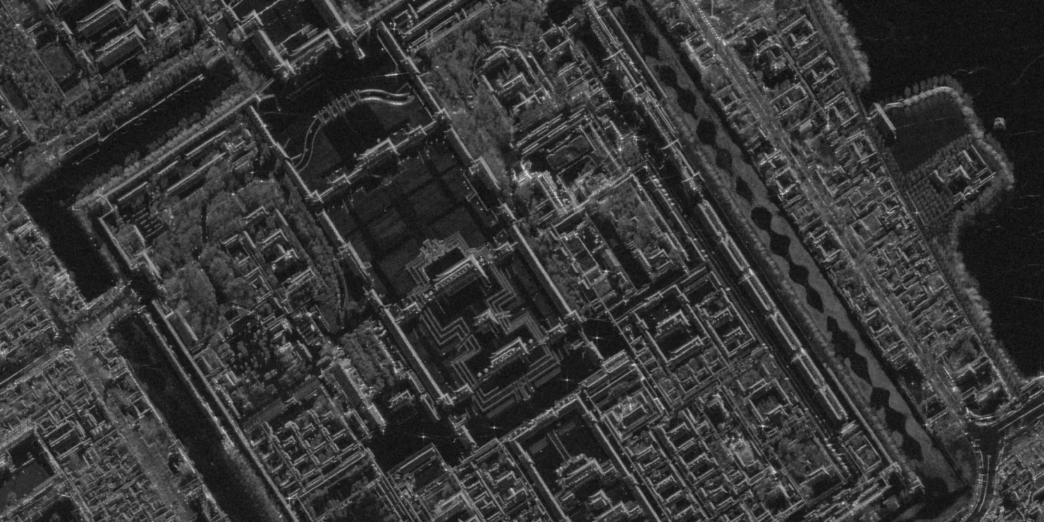 A Capella Space image of Forbidden City (China)