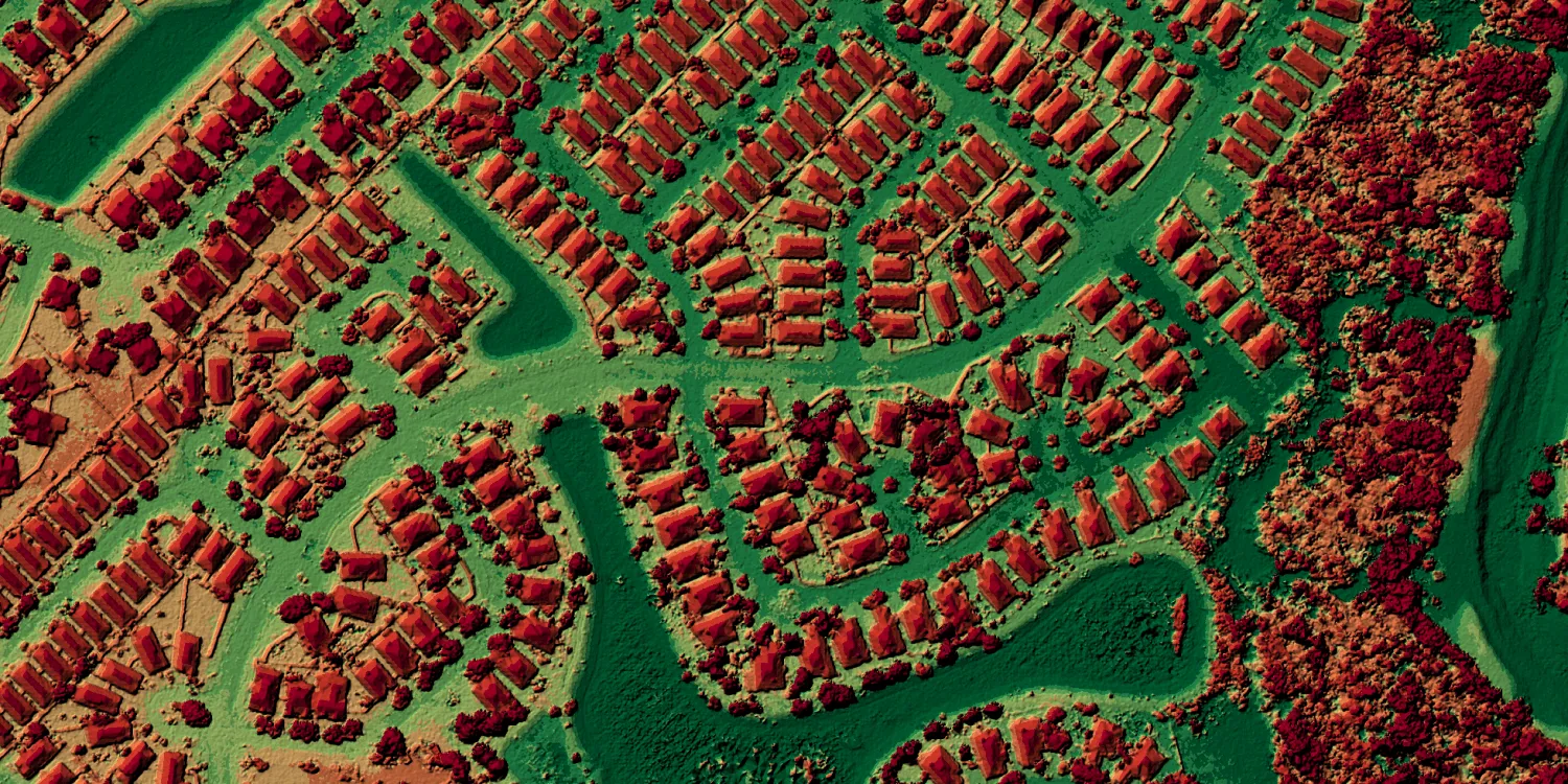 A Hexagon Elevation DSM of Houston (USA)